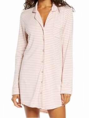 Nordstrom Moonlight Sleep Striped Dress Shirt M